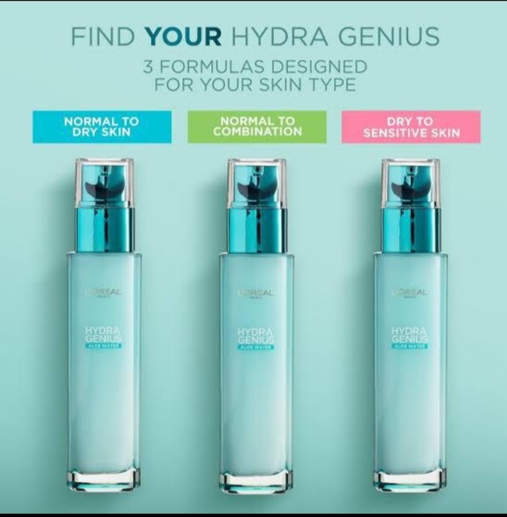 سرم آبرسان لورآل مدل آب آلوئه ورا هیدرا جنیوس مخصوص پوست های حساس L’OREAL Hydra Genius Aloe Water  اورجینال
